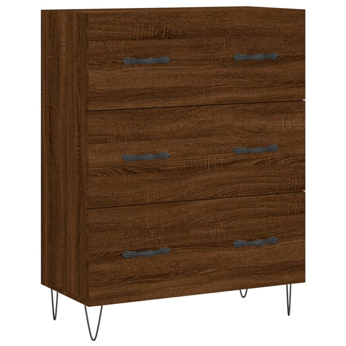 Dulap înalt, stejar maro, 69,5x34x180 cm, lemn compozit WALTI