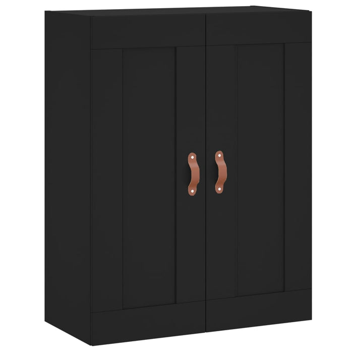 Dulap înalt, negru, 69,5x34x180 cm, lemn compozit WALTI
