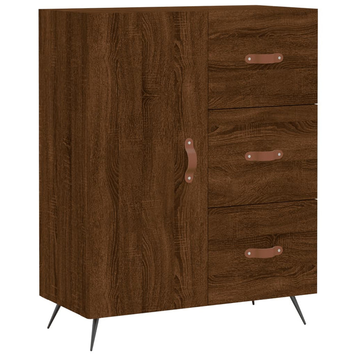Dulap înalt, stejar maro, 69,5x34x180 cm, lemn compozit WALTI