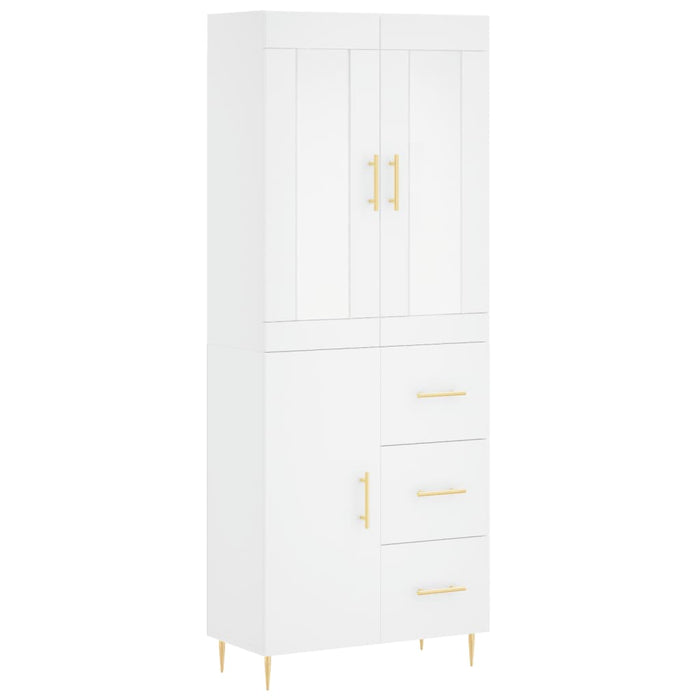 Dulap înalt, alb, 69,5x34x180 cm, lemn compozit WALTI