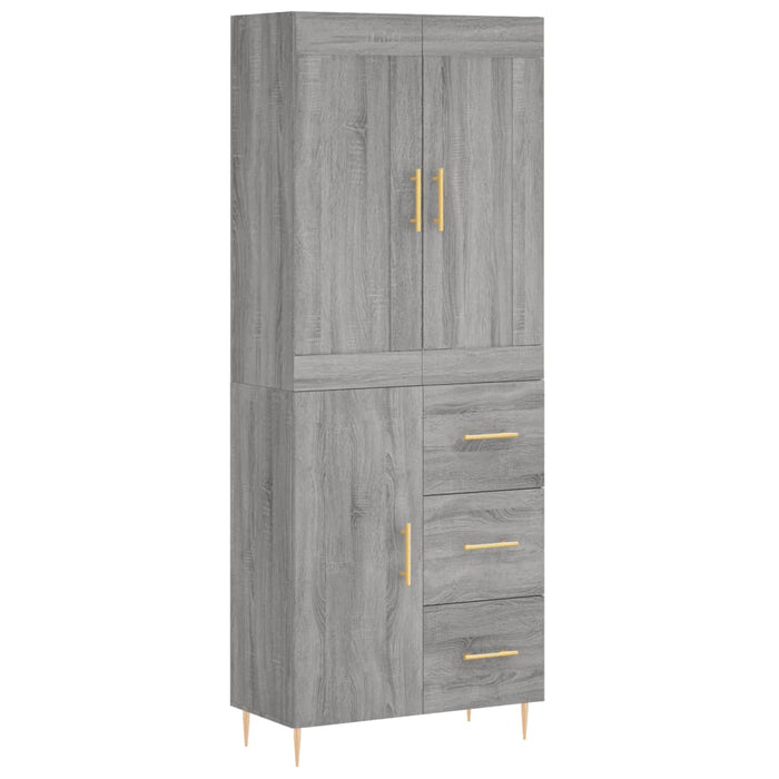 Dulap înalt, gri sonoma, 69,5x34x180 cm, lemn compozit - WALTI WALTI