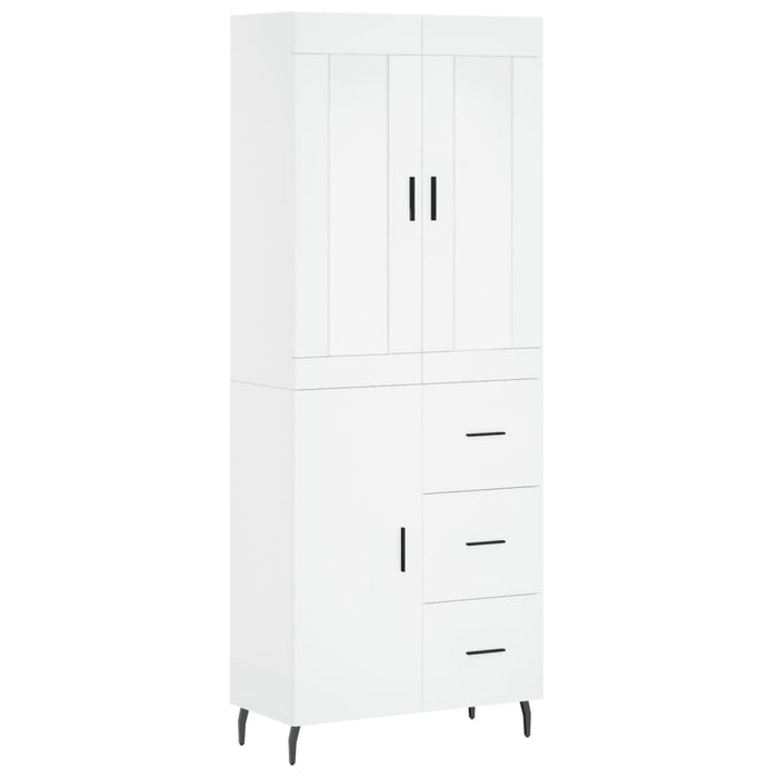 Dulap înalt, alb, 69,5x34x180 cm, lemn compozit WALTI