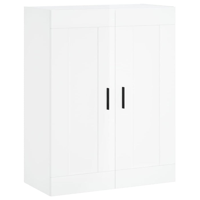 Dulap înalt, alb extralucios, 69,5x34x180 cm, lemn compozit WALTI