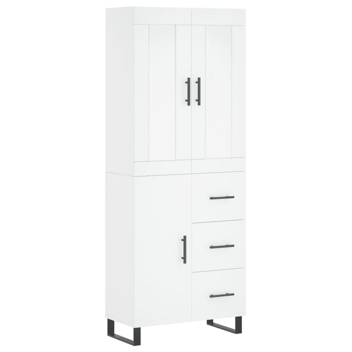 Dulap înalt, alb, 69,5x34x180 cm, lemn compozit - WALTI WALTI