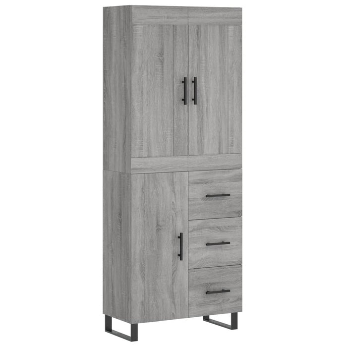 Dulap înalt, gri sonoma, 69,5x34x180 cm, lemn compozit WALTI