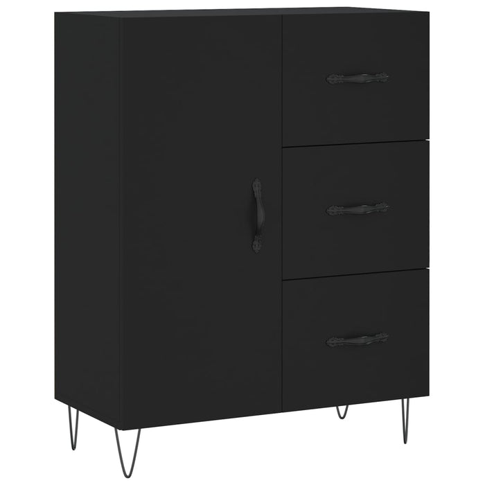 Dulap înalt, negru, 69,5x34x180 cm, lemn compozit WALTI