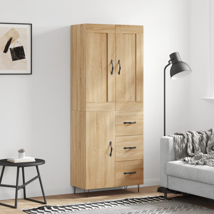 Dulap înalt, stejar sonoma, 69,5x34x180 cm, lemn compozit WALTI