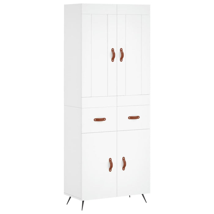 Dulap înalt, alb, 69,5x34x180 cm, lemn compozit - WALTI WALTI