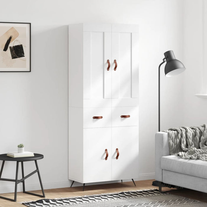 Dulap înalt, alb, 69,5x34x180 cm, lemn compozit - WALTI WALTI