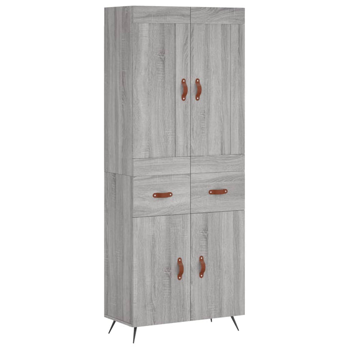 Dulap înalt, gri sonoma, 69,5x34x180 cm, lemn compozit - WALTI WALTI