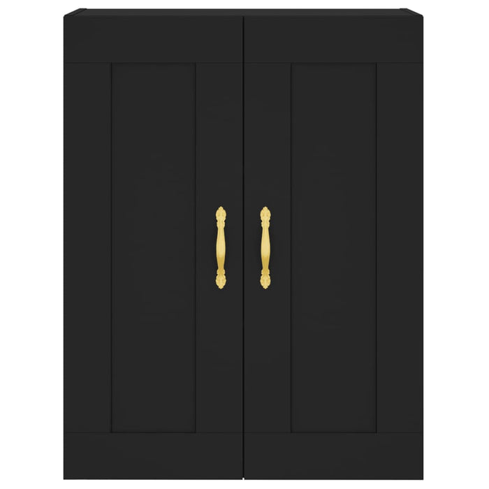 Dulap înalt, negru, 69,5x34x180 cm, lemn compozit WALTI