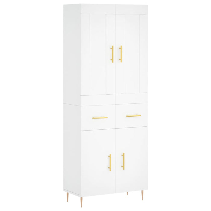 Dulap înalt, alb, 69,5x34x180 cm, lemn compozit - WALTI WALTI