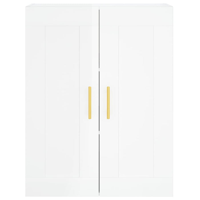 Dulap înalt, alb extralucios, 69,5x34x180 cm, lemn compozit WALTI