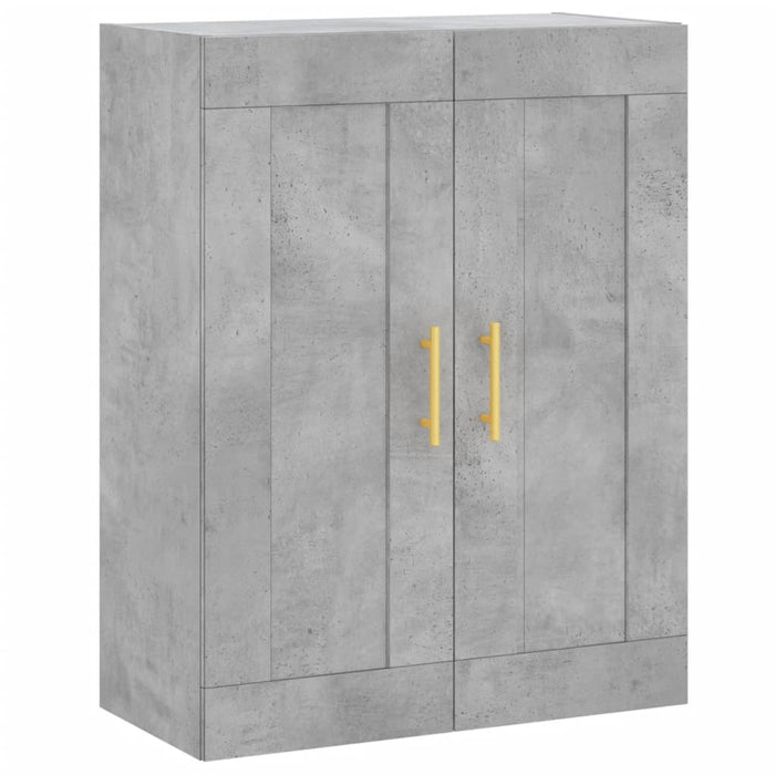 Dulap înalt, gri beton, 69,5x34x180, lemn compozit WALTI