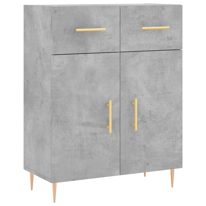 Dulap înalt, gri beton, 69,5x34x180, lemn compozit WALTI
