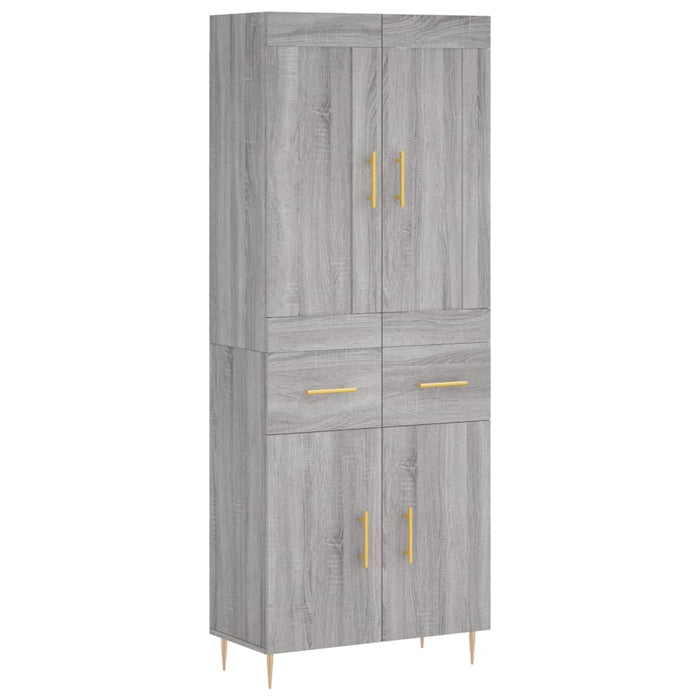 Dulap înalt, gri sonoma, 69,5x34x180 cm, lemn compozit WALTI