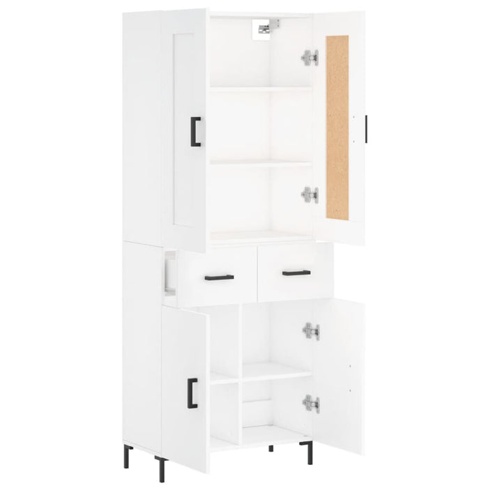Dulap înalt, alb, 69,5x34x180 cm, lemn compozit - WALTI WALTI
