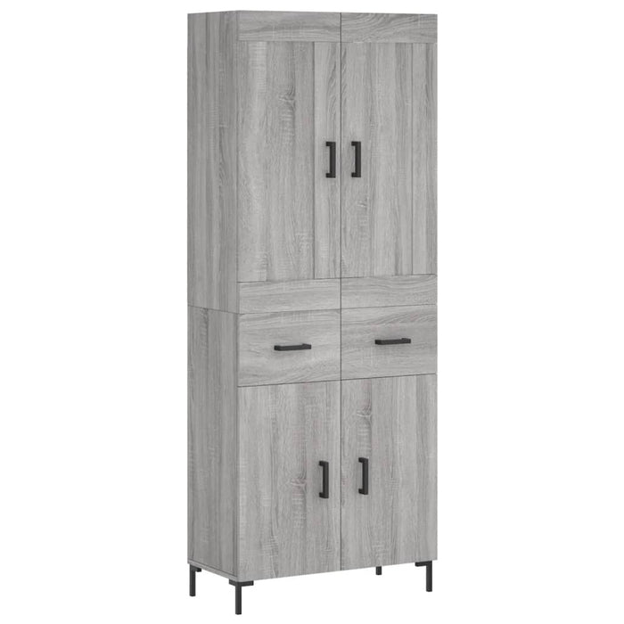 Dulap înalt, gri sonoma, 69,5x34x180 cm, lemn compozit - WALTI WALTI