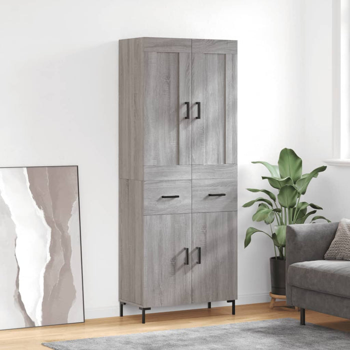 Dulap înalt, gri sonoma, 69,5x34x180 cm, lemn compozit - WALTI WALTI