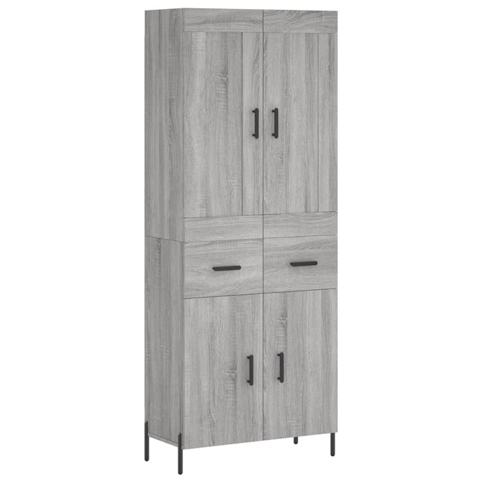 Dulap înalt, gri sonoma, 69,5x34x180 cm, lemn compozit - WALTI WALTI
