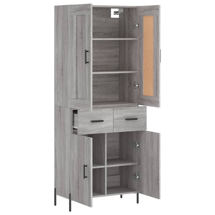 Dulap înalt, gri sonoma, 69,5x34x180 cm, lemn compozit - WALTI WALTI