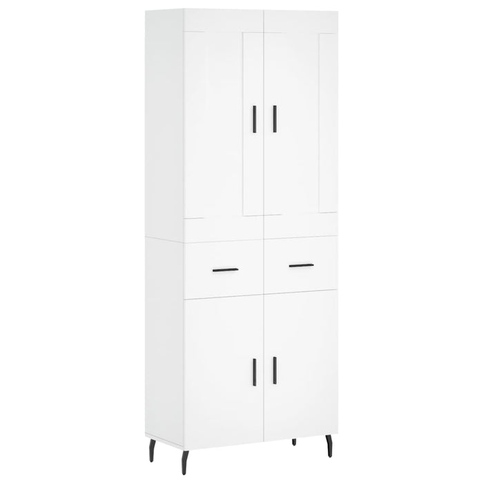 Dulap înalt, alb, 69,5x34x180 cm, lemn compozit - WALTI WALTI