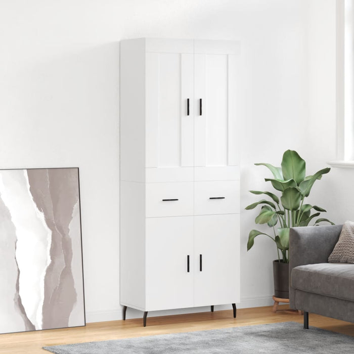 Dulap înalt, alb, 69,5x34x180 cm, lemn compozit - WALTI WALTI