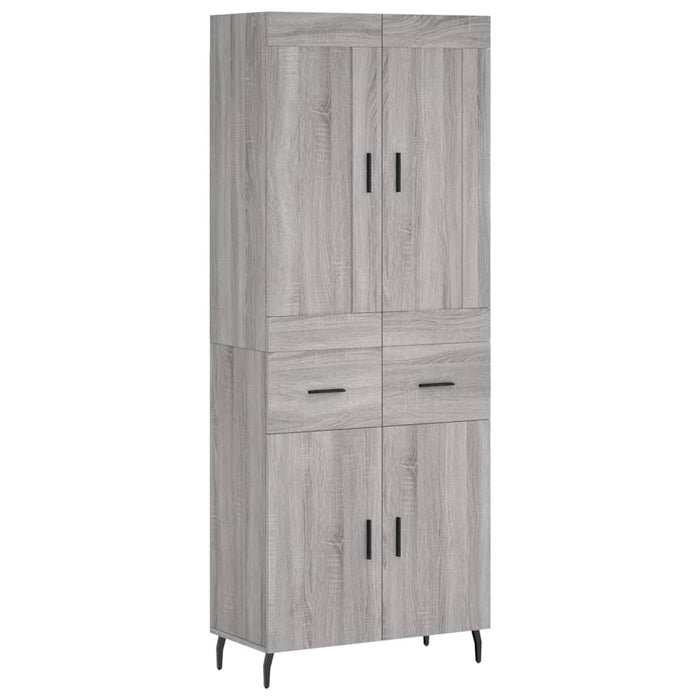 Dulap înalt, gri sonoma, 69,5x34x180 cm, lemn compozit WALTI