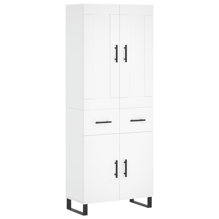 Dulap înalt, alb, 69,5x34x180 cm, lemn compozit - WALTI WALTI