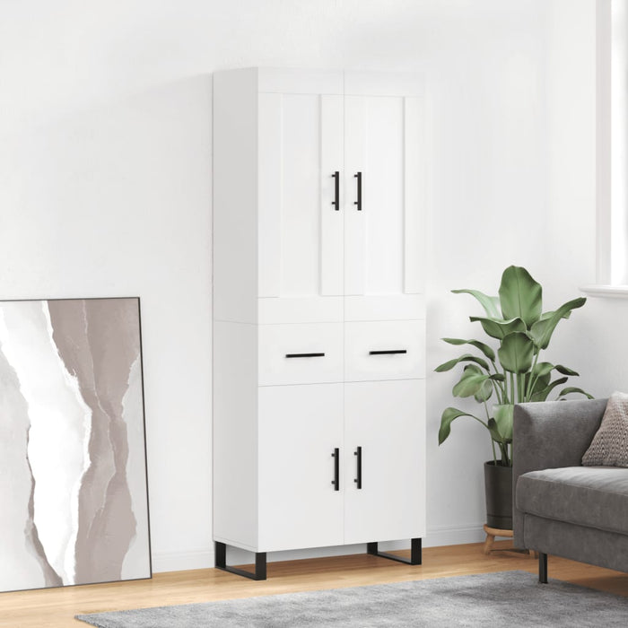 Dulap înalt, alb, 69,5x34x180 cm, lemn compozit - WALTI WALTI