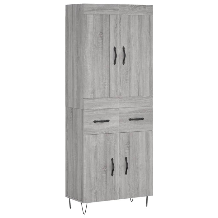 Dulap înalt, gri sonoma, 69,5x34x180 cm, lemn compozit - WALTI WALTI