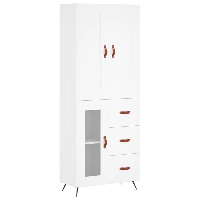 Dulap înalt, alb, 69,5x34x180 cm, lemn compozit - WALTI WALTI