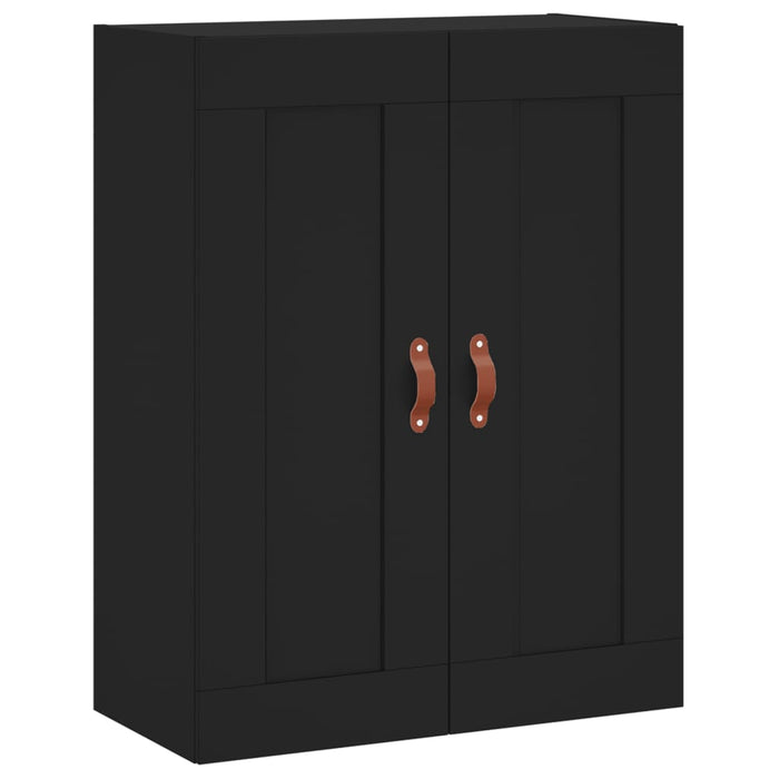 Dulap înalt, negru, 69,5x34x180 cm, lemn compozit WALTI