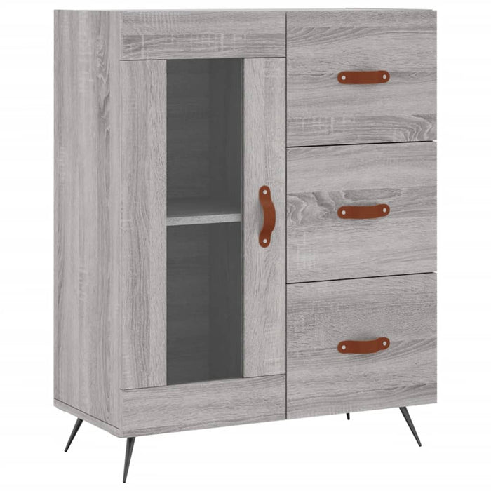 Dulap înalt, gri sonoma, 69,5x34x180 cm, lemn compozit WALTI