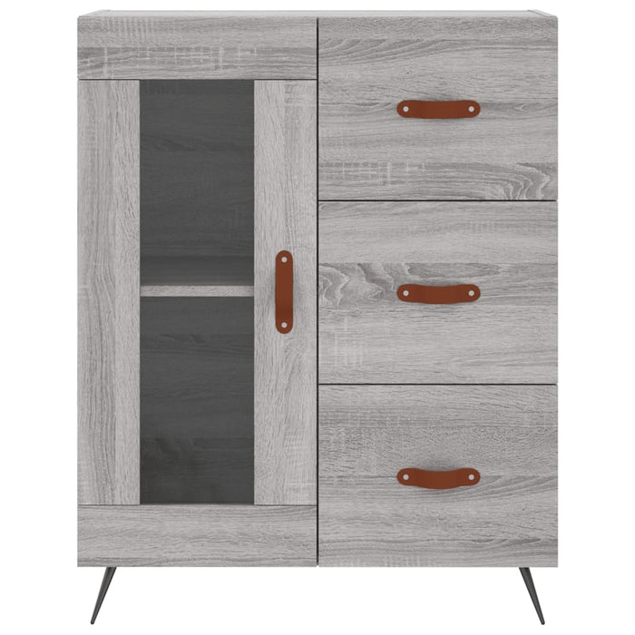 Dulap înalt, gri sonoma, 69,5x34x180 cm, lemn compozit WALTI