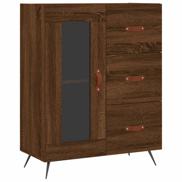 Dulap înalt, stejar maro, 69,5x34x180 cm, lemn compozit WALTI