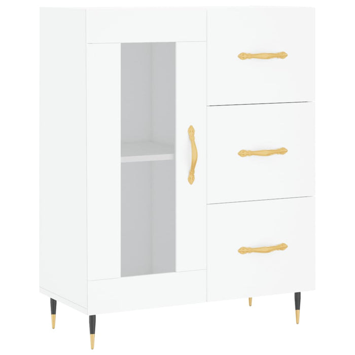 Dulap înalt, alb, 69,5x34x180 cm, lemn compozit - WALTI WALTI