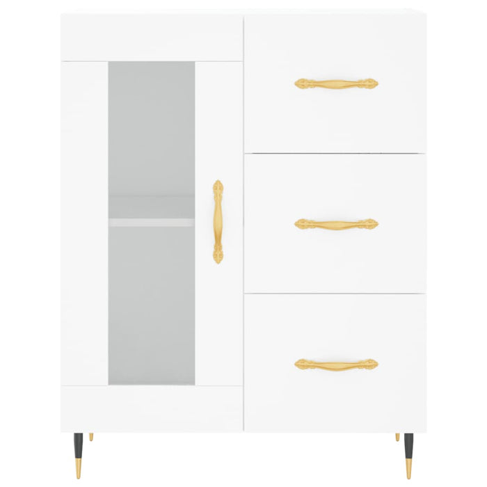 Dulap înalt, alb, 69,5x34x180 cm, lemn compozit - WALTI WALTI