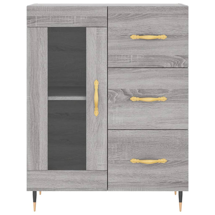 Dulap înalt, gri sonoma, 69,5x34x180 cm, lemn compozit - WALTI WALTI