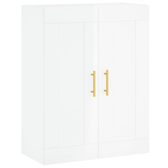 Dulap înalt, alb extralucios, 69,5x34x180 cm, lemn compozit WALTI