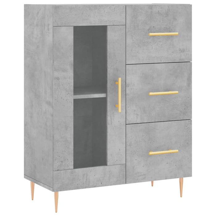 Dulap înalt, gri beton, 69,5x34x180, lemn compozit WALTI