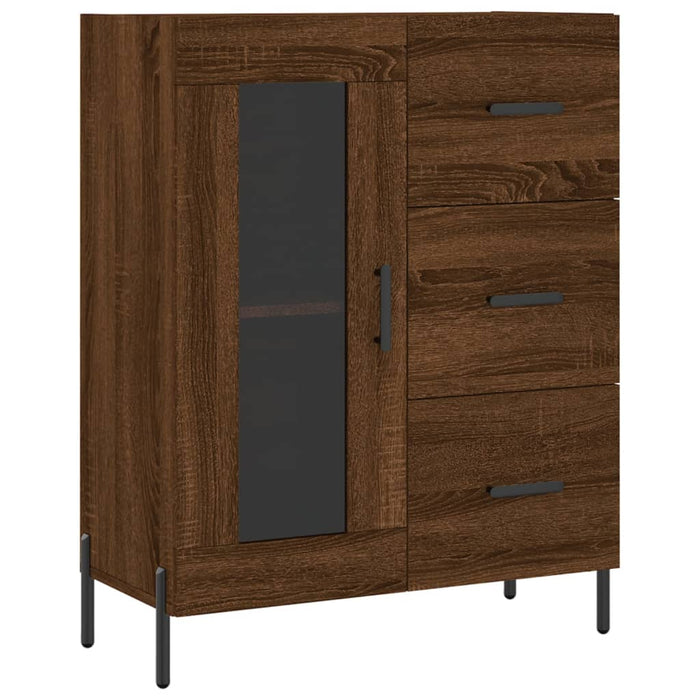 Dulap înalt, stejar maro, 69,5x34x180 cm, lemn compozit WALTI