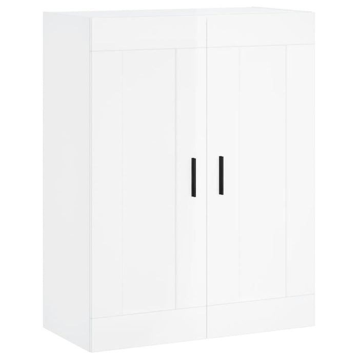 Dulap înalt, alb extralucios, 69,5x34x180 cm, lemn compozit WALTI