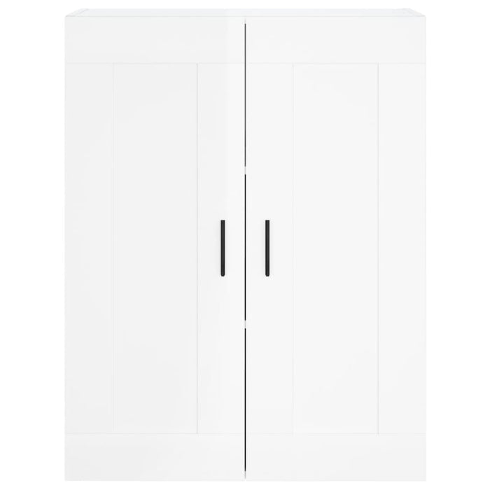 Dulap înalt, alb extralucios, 69,5x34x180 cm, lemn compozit WALTI