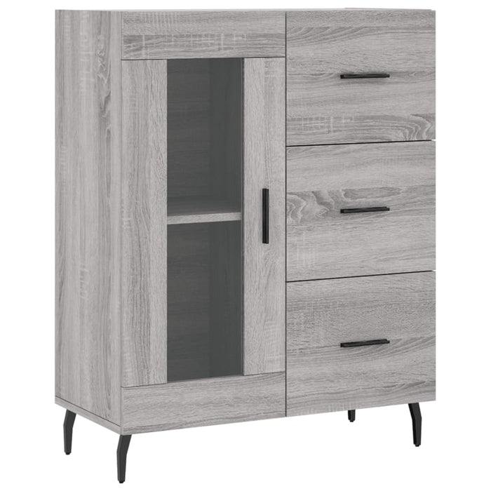 Dulap înalt, gri sonoma, 69,5x34x180 cm, lemn compozit WALTI
