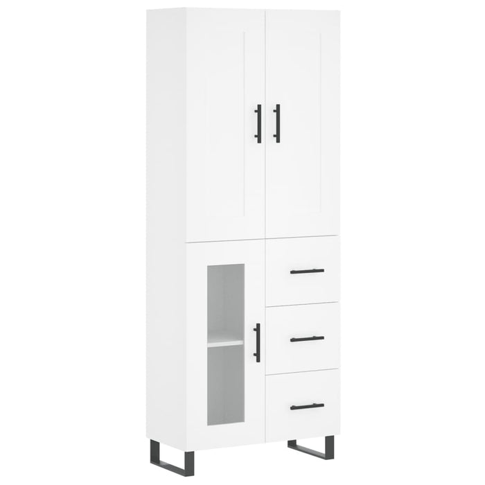 Dulap înalt, alb, 69,5x34x180 cm, lemn compozit WALTI