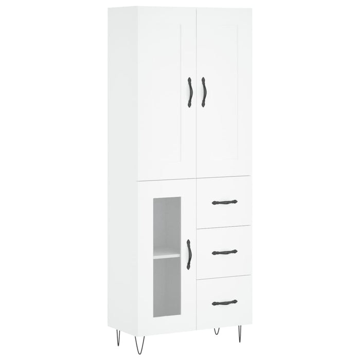 Dulap înalt, alb, 69,5x34x180 cm, lemn compozit WALTI