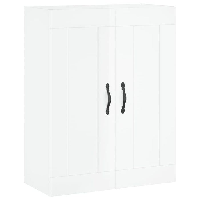 Dulap înalt, alb extralucios, 69,5x34x180 cm, lemn compozit WALTI