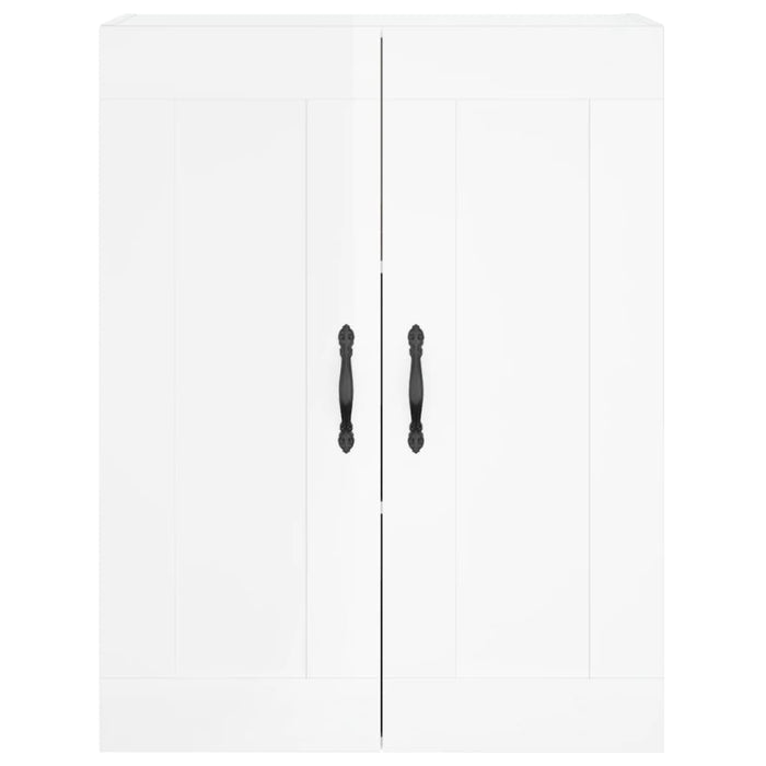 Dulap înalt, alb extralucios, 69,5x34x180 cm, lemn compozit WALTI