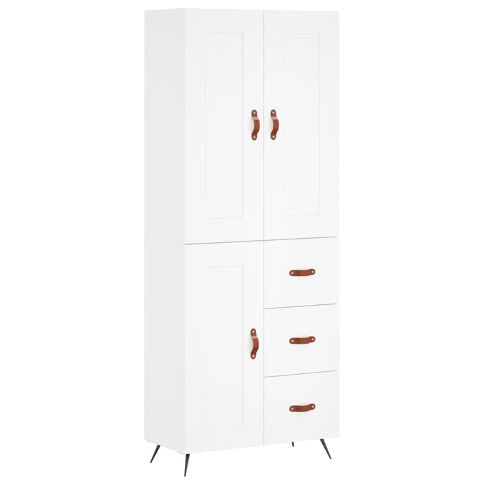 Dulap înalt, alb, 69,5x34x180 cm, lemn compozit - WALTI WALTI